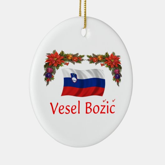 Slovenië Kerstmis Keramisch Ornament (Rechts)