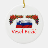 Slovenië Kerstmis Keramisch Ornament (Voorkant)