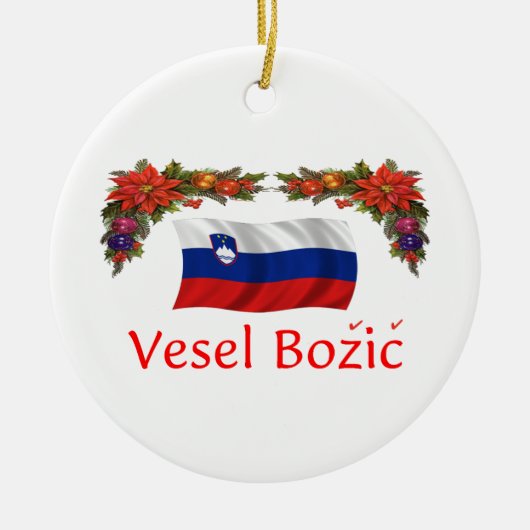 Slovenië Kerstmis Keramisch Ornament (Voorkant)