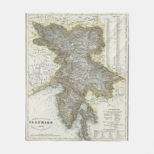 Slovenië, Kroatië Fleece Deken (Voorkant)