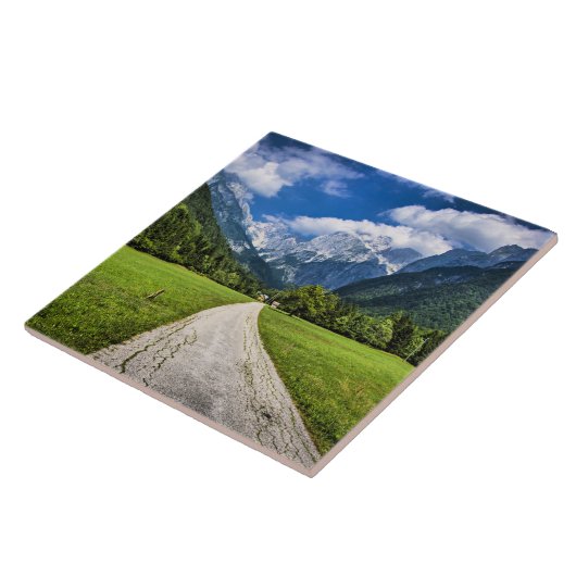 Slovenië, landschapsfoto met Alpen Tegeltje (Zijkant)