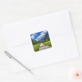 Slovenië, landschapsfoto met Alpen Vierkante Sticker (Envelop)