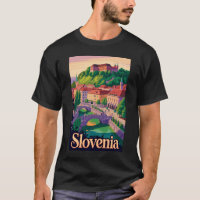 Slovenië Ljubljana Brug Illustratie Reis Kunst
