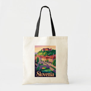 Slovenië Ljubljana Brug Illustratie Reis Kunst Tote Bag