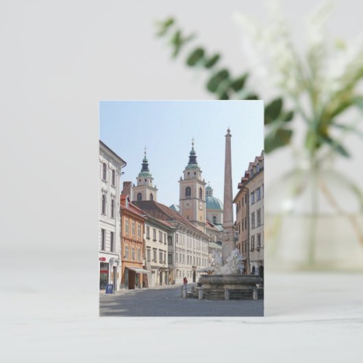 Slovenië - Ljubljana - Carniole Fountain (1751) Briefkaart (Staand voorkant)