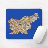 Slovenië Map Mousepad Muismat (Met muis)