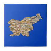 Slovenië Map Tile Tegeltje (Voorkant)