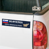 Slovenië Markering + Kaart Bumpersticker (Op Truck)
