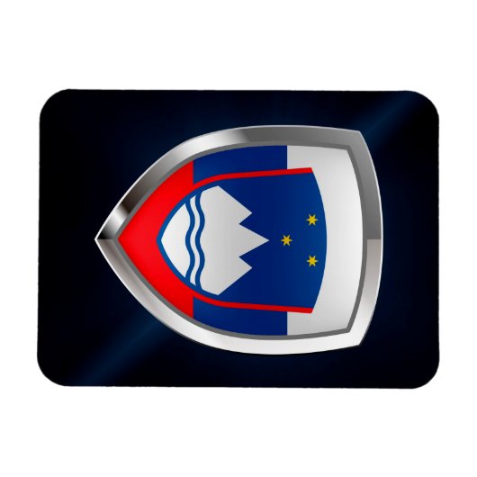 Slovenië Metallic Emblem Magneet (Horizontaal)