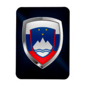 Slovenië Metallic Emblem Magneet (Verticaal)