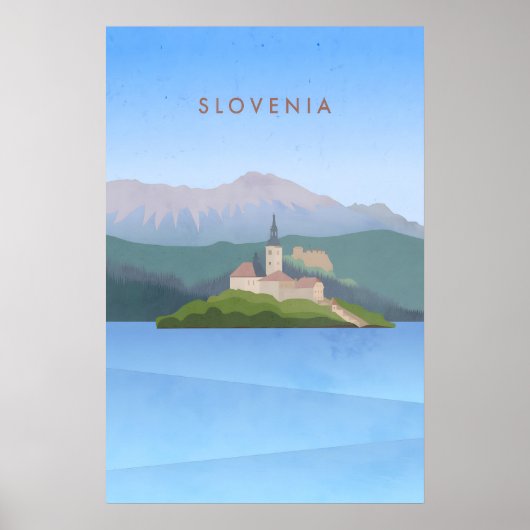 Slovenië Minimale Reisposter Poster (Voorkant)