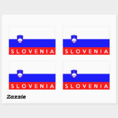 slovenië - naam van de vlaggestaat rechthoekige sticker (Vel)