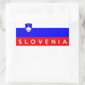 slovenië - naam van de vlaggestaat rechthoekige sticker (Tas)
