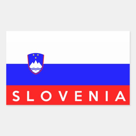 slovenië - naam van de vlaggestaat rechthoekige sticker (Voorkant)
