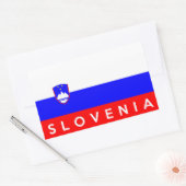 slovenië - naam van de vlaggestaat rechthoekige sticker (Envelop)