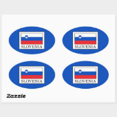 Slovenië Ovale Sticker (Vel)