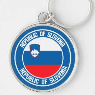 Slovenië Rond Embleem Sleutelhanger