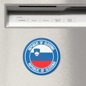 Slovenië Round Emblem Magneet (Insitu (Vaatwasser))