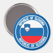 Slovenië Round Emblem Magneet (Voorkant / Achterkant)