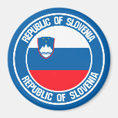 Slovenië Round Emblem Magneet (Voorkant)