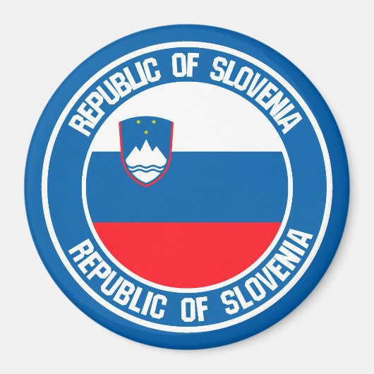 Slovenië Round Emblem Magneet (Voorkant)