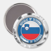 Slovenië Round Emblem Magneet (Voorkant / Achterkant)