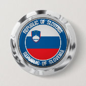 Slovenië Round Emblem Ronde Button 7,6 Cm (Voorkant)