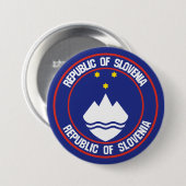 Slovenië Round Emblem Ronde Button 7,6 Cm (Voorkant /achterkant)