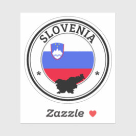 Slovenië Seal Sticker Ronde Vlag voor Laptop Boek.