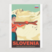 Slovenië Ski Runs Briefkaart (Voorkant)
