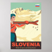 Slovenië Ski Runs Poster (Voorkant)