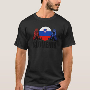 Slovenië Slovenië Slovenië: vlag nationaal dier S T-shirt