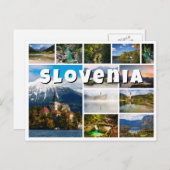 Slovenië souvenir fotocollage briefkaart (Voorkant / Achterkant)