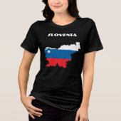 SLOVENIË Speciale  zwarte toerist Tri-Blend Shirt (Voorkant)