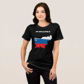 SLOVENIË Speciale  zwarte toerist Tri-Blend Shirt (Voorkant volledig)