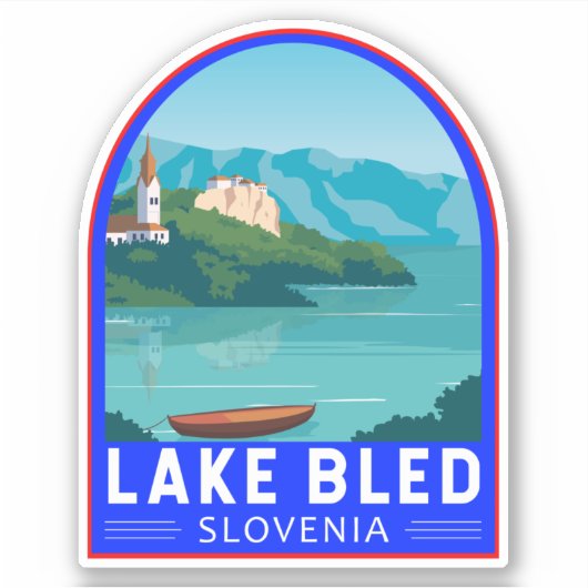 Slovenië Travel Reis Travel Art  Sticker (Voorkant)