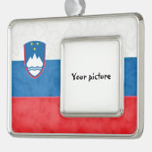 Slovenië Verzilverd Omlijst Ornament (Links)