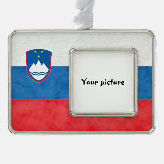 Slovenië Verzilverd Omlijst Ornament (Voorkant)