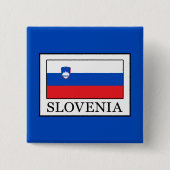 Slovenië Vierkante Button 5,1 Cm (Voorkant)