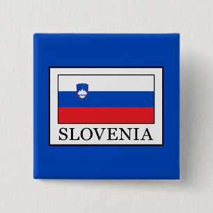Slovenië Vierkante Button 5,1 Cm