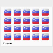 Slovenië vierkante glossy vlag sticker (Vel)