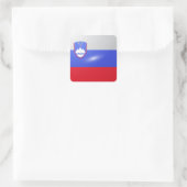 Slovenië vierkante glossy vlag sticker (Tas)