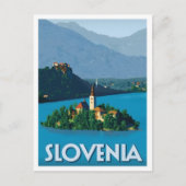 Slovenië Vintage Kunst Reizen Briefkaart (Voorkant)