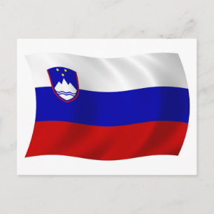 Slovenië Vlag Ansichtkaart Briefkaart