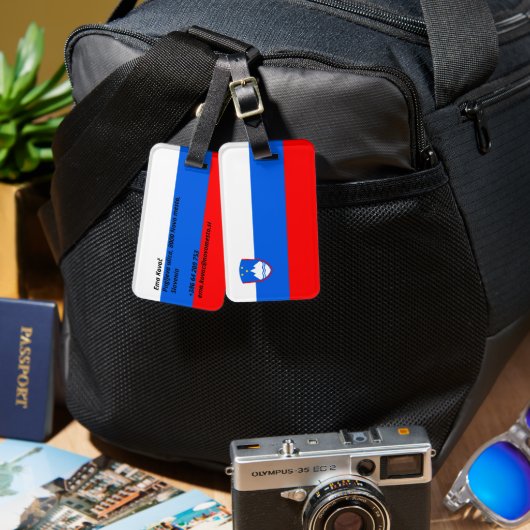 Slovenië vlag bagagelabel (Voorkant /achterkant)