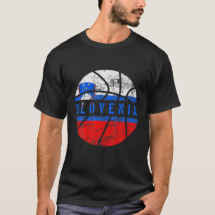 Slovenië Vlag Basketbal Sloveens Team Fan Lover T T-shirt