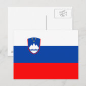 Slovenië Vlag Briefkaart (Voorkant / Achterkant)