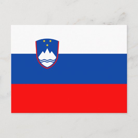 Slovenië Vlag Briefkaart (Voorkant)