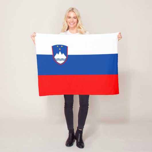 Slovenië Vlag Fleece Deken (In situ)