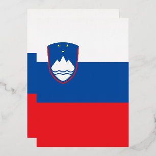 Slovenië vlag folie uitnodiging
